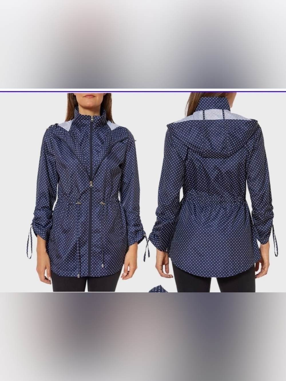 Jones NY polka dot lightweight jacket